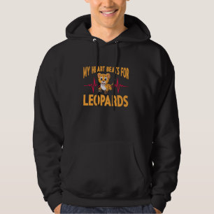 Leopard Summer Dierenvriend Mijn hart klopt voor L Hoodie