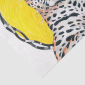 Leopard Sun King Ink Art Tissuepapier (Detail)