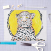 Leopard Sun King Ink Art Tissuepapier (Craft)