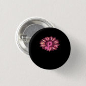 Leopard Sunflower Breast Cancer Awareness Ronde Button 3,2 Cm (Voorkant /achterkant)