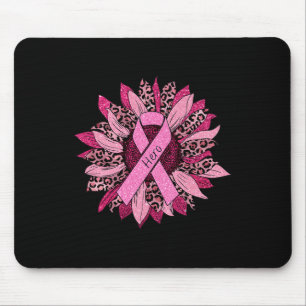 Leopard Sunflower Cheetah Breast Cancer Awareness Muismat