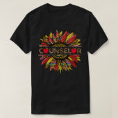 Leopard Sunflower Counselor Appreciation Back to S T-shirt (Design voorkant)