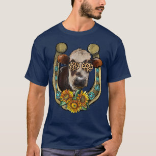 Leopard Sunflower Koe Glasses Rodeo Ma Turquoise T-shirt