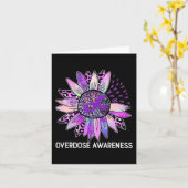 Leopard Sunflower Overdosering Bewustmakingsmaand Kaart (Gele Bloem)