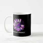 Leopard Sunflower Overdosering Bewustmakingsmaand Koffiemok (Links)