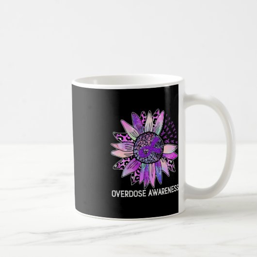 Leopard Sunflower Overdosering Bewustmakingsmaand Koffiemok (Rechts)