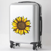 Leopard Sunflower Sticker (Koffer)