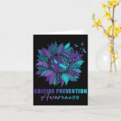 Leopard Sunflower Suicide Prevention Awareness Day Kaart (Gele Bloem)