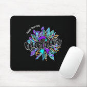 Leopard Sunflower Warrior Suicide Awareness Muismat (Met muis)