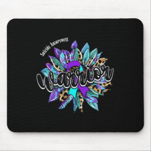 Leopard Sunflower Warrior Suicide Awareness Muismat