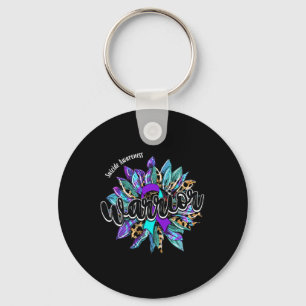 Leopard Sunflower Warrior Suicide Awareness Sleutelhanger
