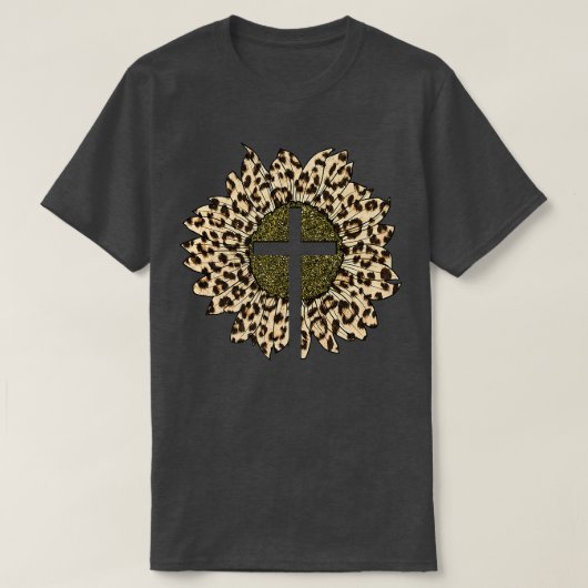 Leopard Sunflower Women Leopard Print T-shirt (Design voorkant)