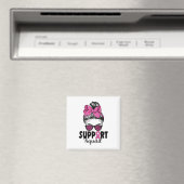 Leopard Sungles Messy Bun Support Squad Borstblik Magneet (Insitu (Vaatwasser))