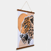 Leopard Tapestry – Vetgedrukte Oerwouden dierenmuu Hangend Wandkleed (Gebogen)
