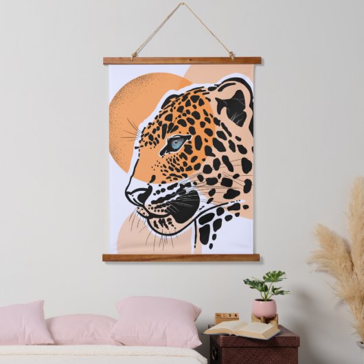Leopard Tapestry – Vetgedrukte Oerwouden dierenmuu Hangend Wandkleed (Slaapkamer)