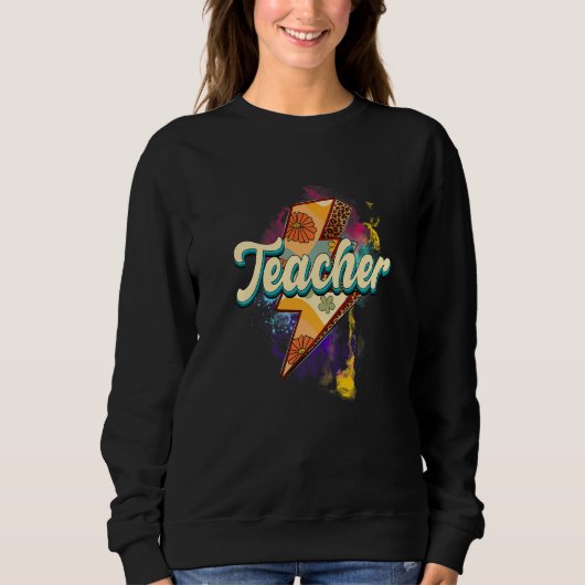 Leopard Teacher  Teacher Lightning Bolt Back To Sc Trui (Voorkant)
