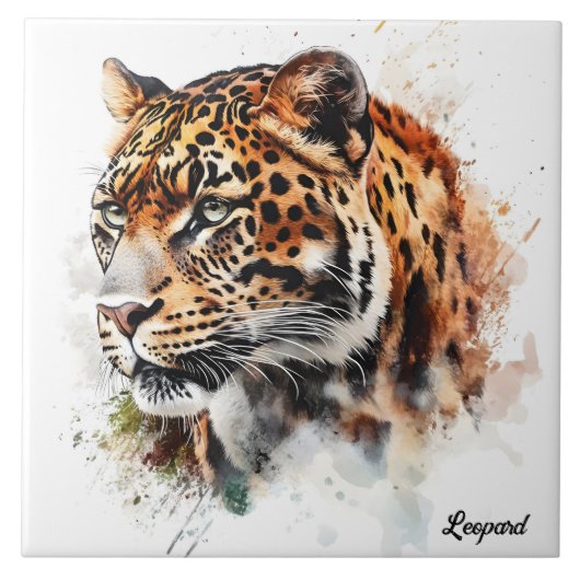 Leopard Tegeltje (Voorkant)