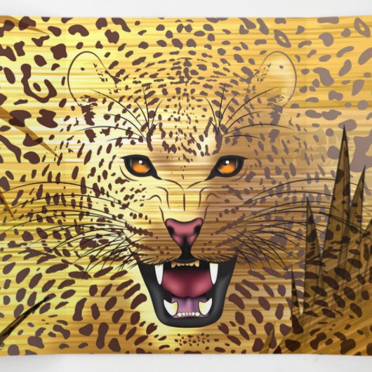 Leopard Territory 1 Drieluik Wenskaart (Binnenkant midden)