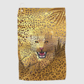 Leopard Territory 1 Golfhanddoek (Voorkant)