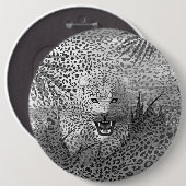 Leopard Territory 2 Ronde Button 6,0 Cm (Voorkant /achterkant)