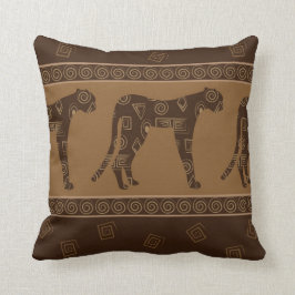Leopard Textile Print in Brown en Tan Kussen