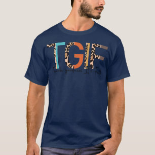 Leopard TGIF Dankuwel Het is Herfst Hallo herfst T-shirt