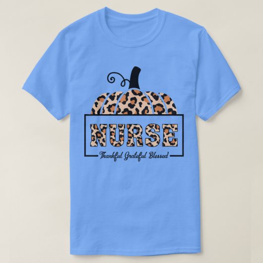 Leopard Thankful Grateful Blessed Pumpkin Hwerwee T-shirt (Design voorkant)