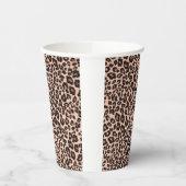 Leopard Theme Cups - Elegant Zwart & Goud Papieren Bekers (Links)
