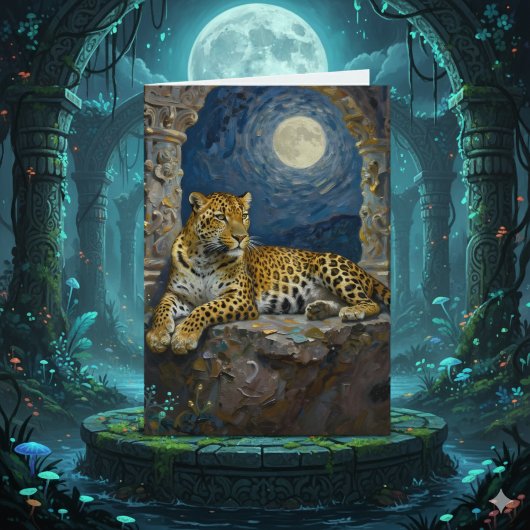 Leopard Themed Happy Birthday to my Husband Kaart