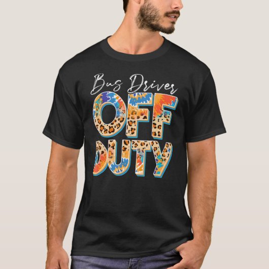 Leopard Tie Dye Bus, laatste dag Schoo T-shirt (Voorkant)