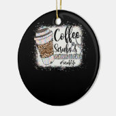 Leopard Tie Dye Coffee Scrubs Rubber Glove Scrub Keramisch Ornament (Links)