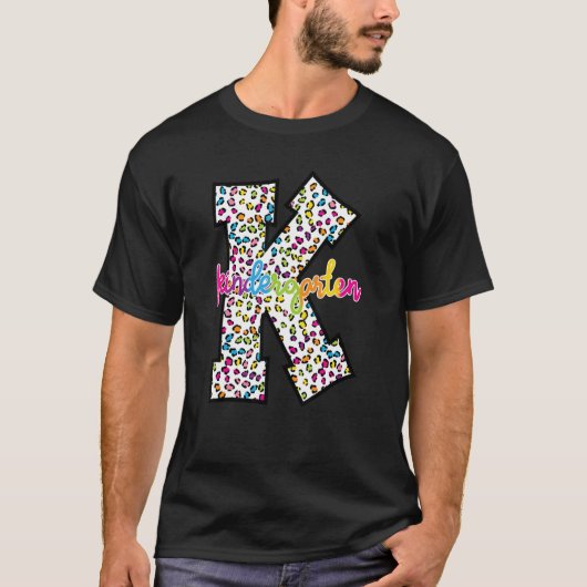 Leopard Tie Dye Kindergarten Leerleraar student te T-shirt (Voorkant)
