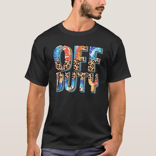 Leopard Tie Dye off Duty Afgelopen dag van schoolp T-shirt (Voorkant)
