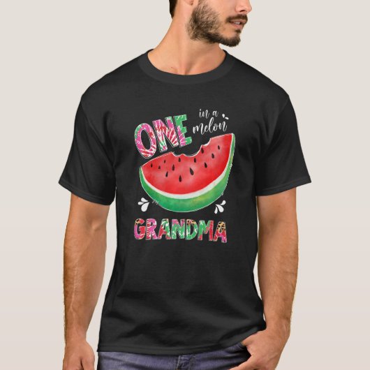 Leopard Tie Dye One In A Melon Grandma Watermelon  T-shirt (Voorkant)