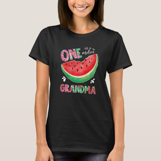 Leopard Tie Dye One In A Melon Grandma Watermelon  T-shirt (Voorkant)