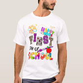 Leopard Tie Dye Pencil Happy First Day of School F T-shirt (Voorkant)