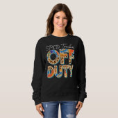 Leopard Tie Dye Sped Teacher Off Duty Trui (Voorkant volledig)