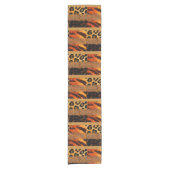 Leopard & Tiger Animal Korte Tafelloper (Voorkant)