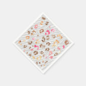 Leopard Tiger Gray Napkins Servet (Hoek)