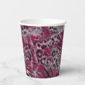 Leopard tijger grijze maroon, gesponnen papieren b bekers (Achterkant)