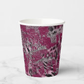 Leopard tijger grijze maroon, gesponnen papieren b bekers (Links)