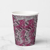 Leopard tijger grijze maroon, gesponnen papieren b bekers (Rechts)