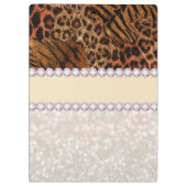 leopard tijger roze diamant klembord (Achterkant)