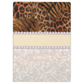 leopard tijger roze diamantklembord klembord (Achterkant)
