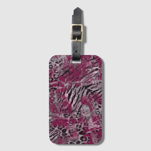 Leopard tijgermantel bagagelabel (Voorkant (verticaal))