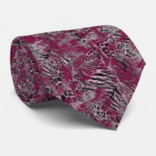 Leopard tijgermantel stropdas (Opgerold)