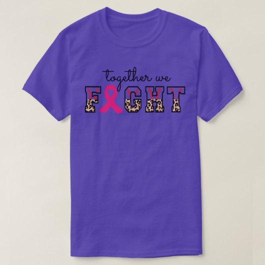 Leopard Together We Fight American Baseball Breast T-shirt (Design voorkant)