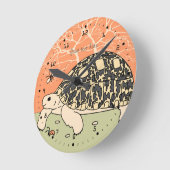 leopard Tortoise Clock Ronde Klok (Hoek)
