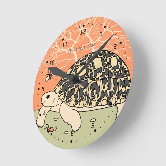 leopard Tortoise Clock Ronde Klok (Hoek)