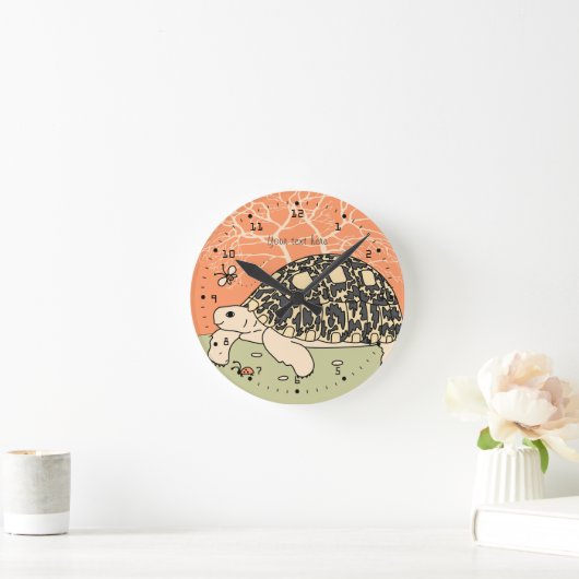  leopard Tortoise Clock Ronde Klok (Huis)
